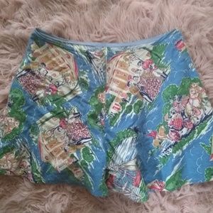 Cute Cotton Chariot Patterned Shorts